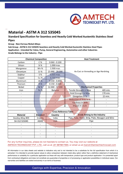 ASTM A 312 S35045
