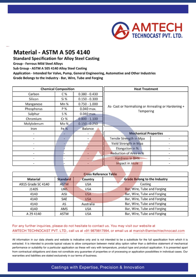 ASTM A 505 4140