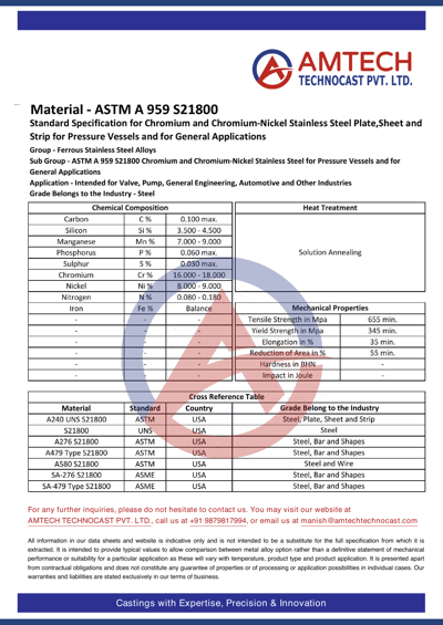 ASTM A 959 S21800