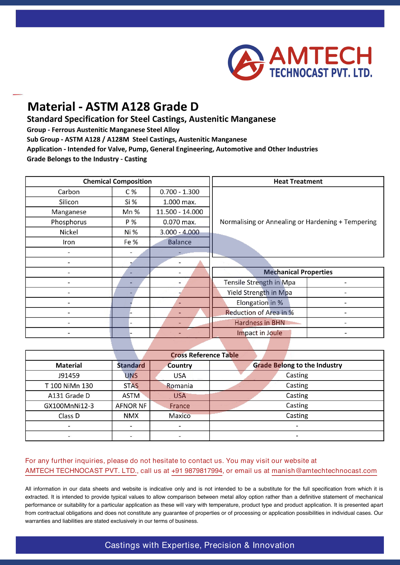 ASTM A128 Grade D