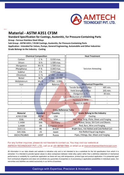 ASTM A351 CF3M