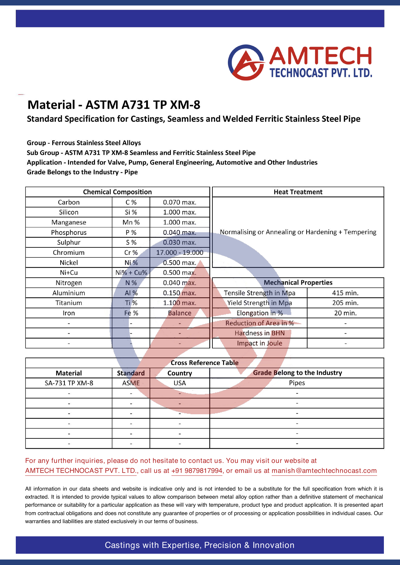 ASTM A731 TP XM-8