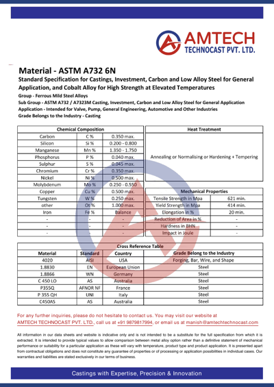 ASTM A732 6N