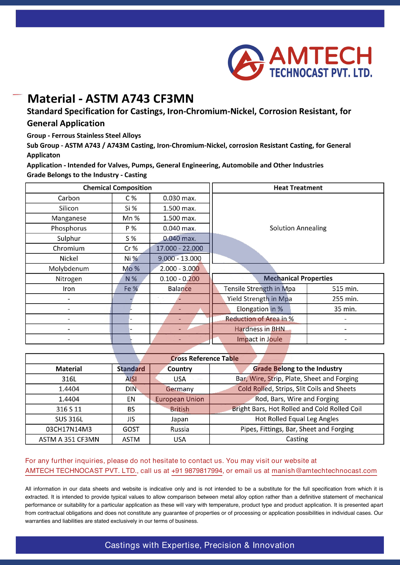 ASTM A743 CF3MN