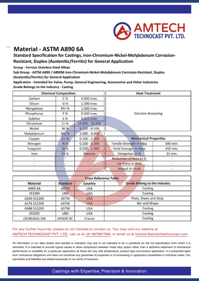 ASTM A890 6A