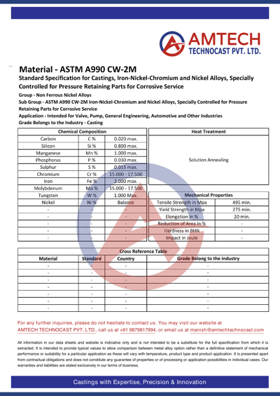 ASTM A990 CW-2M