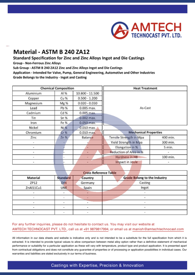 ASTM B 240 ZA12