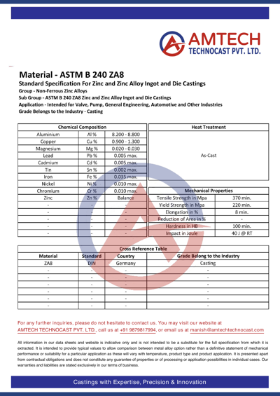ASTM B 240 ZA8