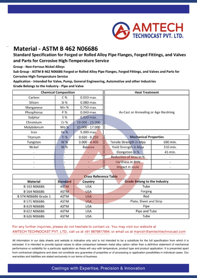 ASTM B 462 N06686