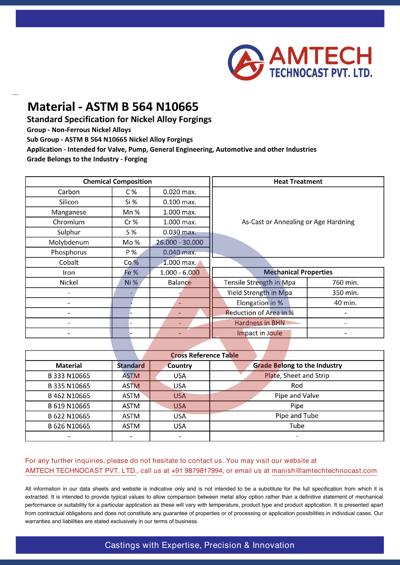 ASTM B 564 N10665